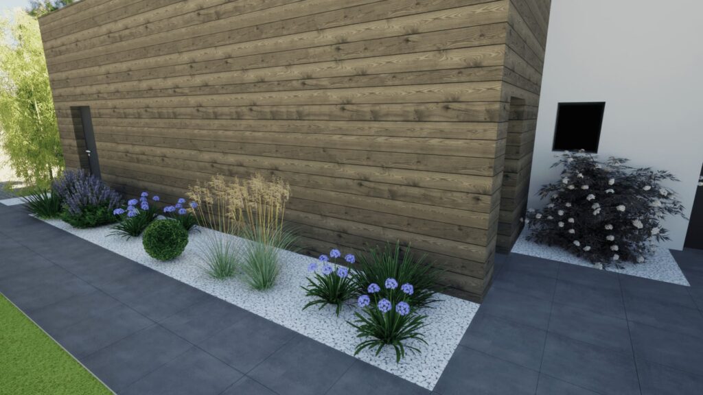 Massif végétalisé style moderne par Singularité Jardin